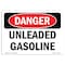 Signmission Safety Sign, OSHA Danger, 7" Height, Rigid Plastic, Unleaded Gasoline, Landscape OS-DS-P-710-L-1281 - alternate 1
